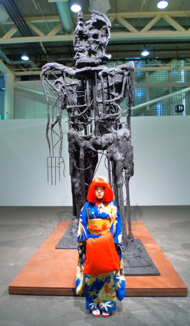 performance artist Ayakamay at Art Basel 2014