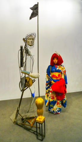 performance artist Ayakamay at Art Basel 2014