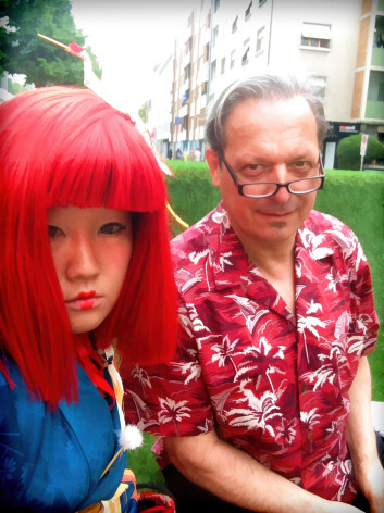 performance artist Ayakamay and Hubert Kretzschmar at Art Basel